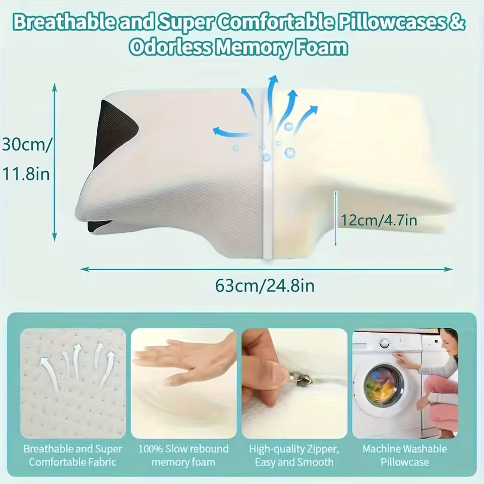 Ergonomic Contour Butterfly Pillow